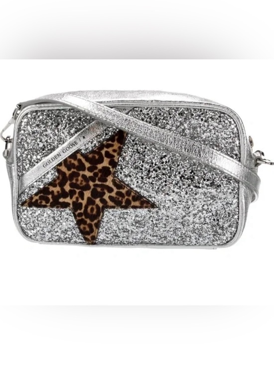 Golden Goose Accessories - Golden Goose star bag in silver and leopard